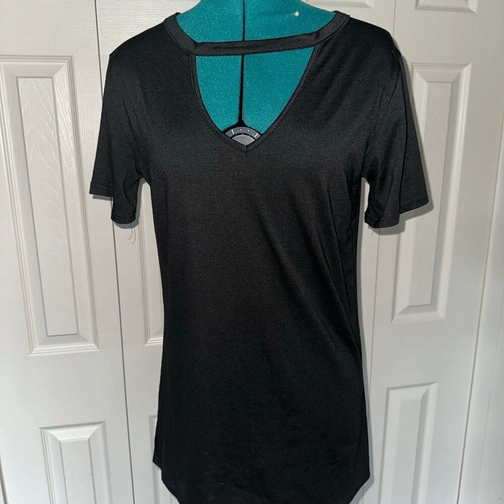 Black T Shirt Dress Casual Everyday Basic Mini Dress Women's